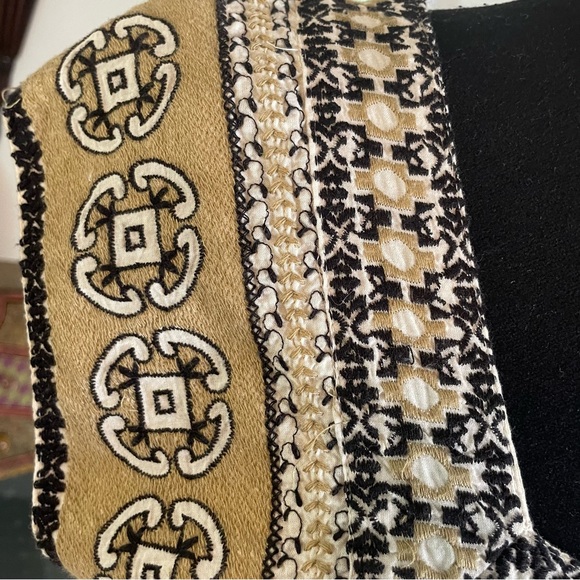 LUCKY BRAND Embroidered Sleeveless Pullover Peasant Cream Knit Loose Top! Small - Picture 4 of 11